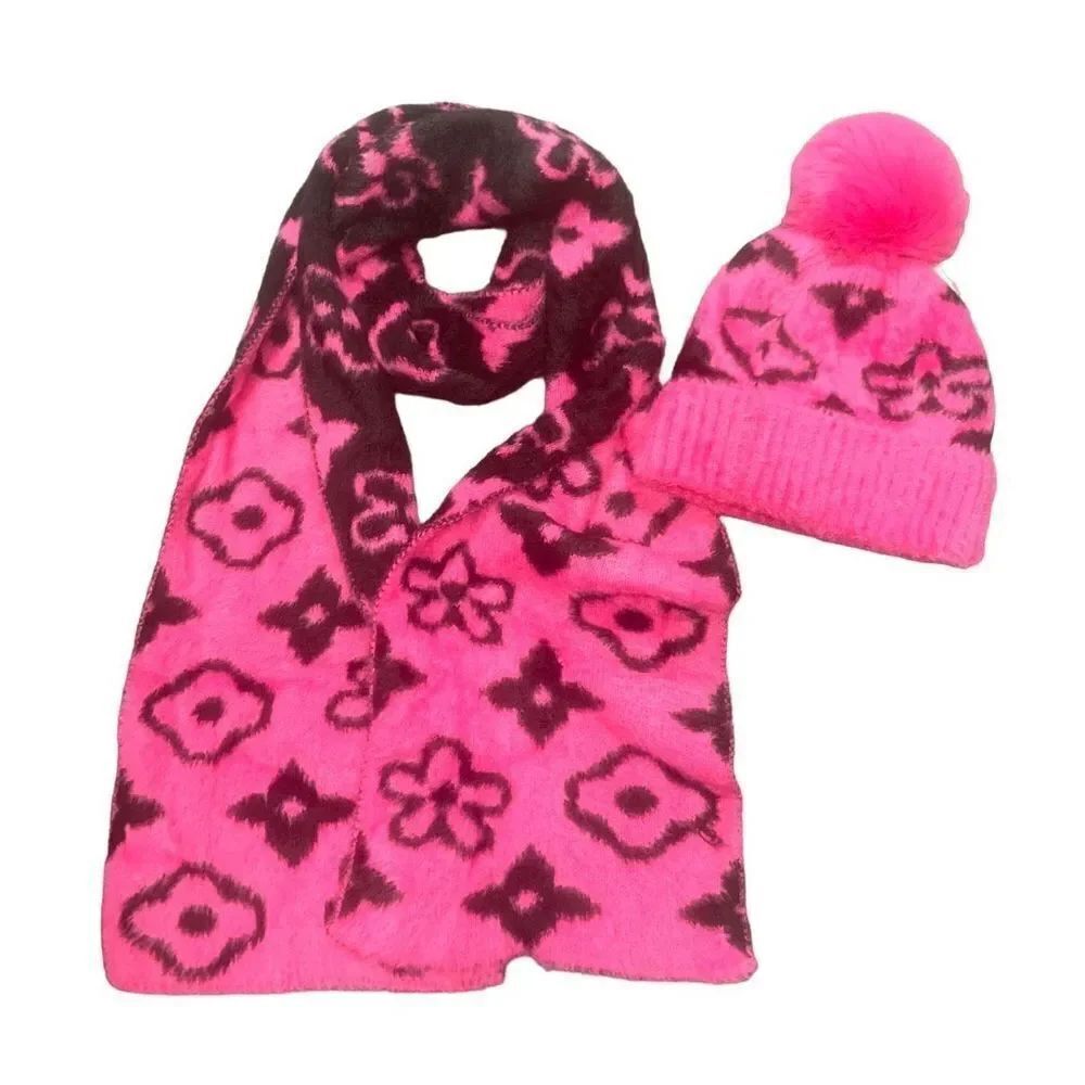 Cute Reversible Hat and Scarf Set
